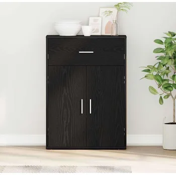 Příborník do zásuvky vidaXL Servírovací skříň Černý dub 60 x 30 x 84 cm kompozitní dřevo [871427]