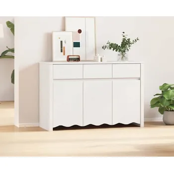 Komoda vidaXL Servírovacískříň Drammen Bílá 114 x 43 x 75.5 cm [42003039]