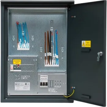 Rozvaděč PROSTOR-design Rozvaděč elektroměrový EMR 2 ANTRACIT bez hl.jističe uni-FV 2025 ČEZ+EGD vyp. 63A