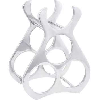 Stojan na víno vidaXL Stojan na víno Stříbrná 23 x 14 x 28 cm Hliník [42000149]