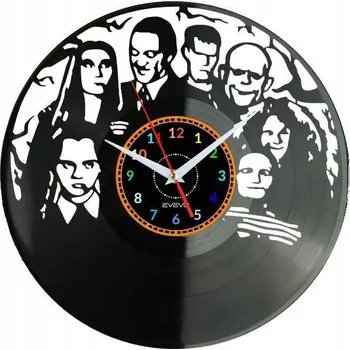 Hodiny Nástěnné hodiny Addams Family - Vinylová deska - Moderní dekorace - Ideální jako dárek