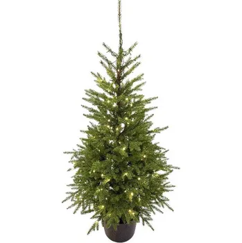 Vánoční stromek Umělý vánoční stromeček v květináči 3D Smrk Karpatský 150cm 150LED