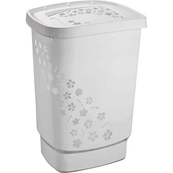 Zahradní úložný box Zahradní box „Flowers“, 55 l, šedá, 44,7 x 34,7 x 60,4 cm