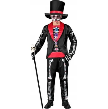 Karnevalový kostým KOSTÝM OSUD MUERTOS PRO CHLAPCE DĚTI PŘEVLEK HALLOWEEN KARNEVAL 140