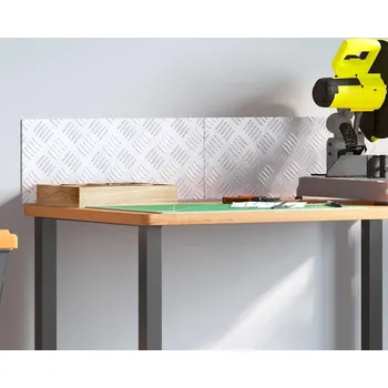 Příslušenství pro gril vidaXL Kolečkové desky 2 pcs Stříbrná 50 x 20 cm Hliník [4104247]