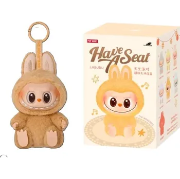 plyšák Plyšová figurka ve stylu Labubu - oranžový Baba (V2 Have a Seat edition)