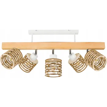 Dřevěné stropní svítidlo trám ŽIŽALKA STROPNÍ SVÍTIDLO LOFT BÍLÉ pro 5x stínidlo E27