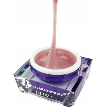 Lak na nehty Gel podkladový a stavební Allepaznokcie 5 ml béžové a hnědé odstíny