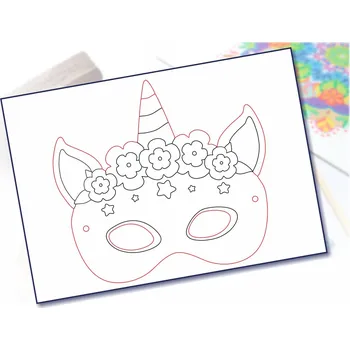 Karnevalová maska Radost v písku Maska na obličej vzor 1