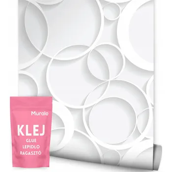 Fototapeta Geometrická tapeta do ložnice – moderní kruhy a kolečka