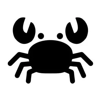 Samolepící dekorace Samolepka na stěnu - Grafický krab 11x15 cm