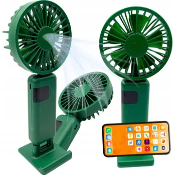 Domácí ventilátor Ventilátor Větrník Mini Ruční Stolní Tichý Skládací Výkonný 3000 mAh USB-C