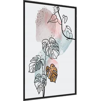 Obraz Plakát na zeď LISTY Monstera Akvarel 3D 50x70