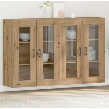 Komoda vidaXL Nástěnné skříně 2 pcs Artisanový dub 69,5 x 34 x 90 cm [3334315]