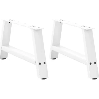 Jídelní stůl zahrada-XL Nohy konferenčního stolku ve tvaru A, 2 ks, bílé, 60 x (30-31) cm, ocel 4012821