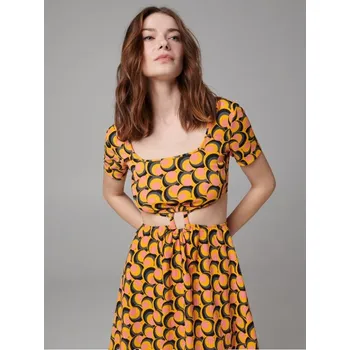 Dámské šaty Sinsay - Vzorované minišaty - oranžová - 2242P-22X - 2242P-22X-M