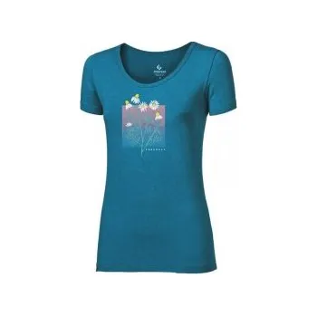 Dámské tričko Progress SASA "CAMOMILE" petrol L; Modrá triko