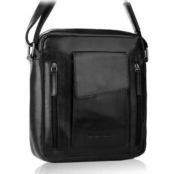 Sportovní taška Betlewski sportovní taška z pravé kůže, bez vzoru