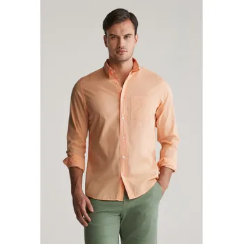 Pánské oblečení KOŠILE GANT REG SUNFADED VOILE SHIRT PEACHY ORANGE