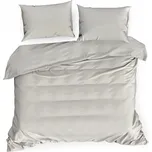 Sada povlečení 160x200 z bavlněného saténu, hladká béžová