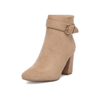 Dámské kozačky Polokozačky DeeZee HX18052A-61 Béžová 41