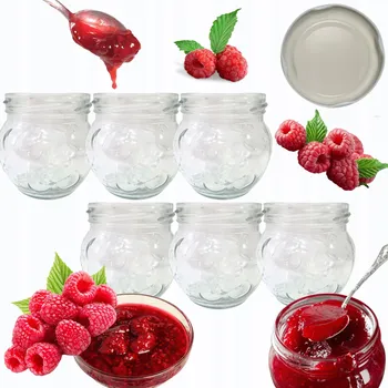 Sklenice Sklenice 215 ml džemy džemy kořenící dezerty 6 x 66 mm