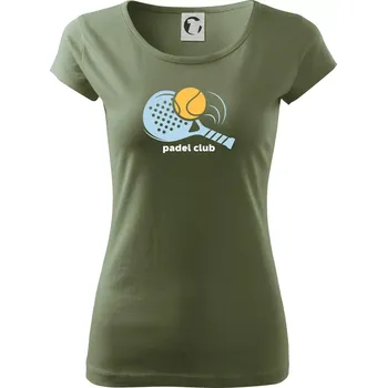 Dámské tričko Padel club - Dámské triko Pure - S ( Khaki )