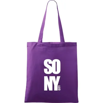 SO NY city - Taška bavlněná - 42 x 38 cm ( Fialová )