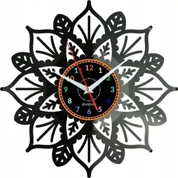 Hodiny Mandala Květ Květiny Nástěnné Hodiny Vinylová Deska Moderní Dekorativní Na