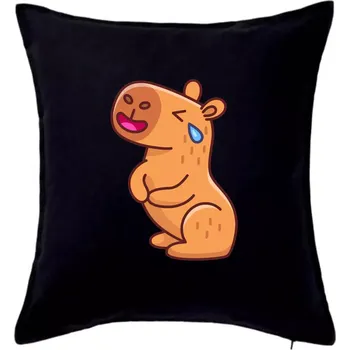 Polštář Smutná kapybara - Polštář 50x50 - 50x50 - Pouze potah ( Černá )