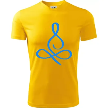 Chlapecké tričko Yoga - lotus modrý (Moňas) - Dětské triko sportovní (dresovina) - 134 cm/8 let ( Žlutá )