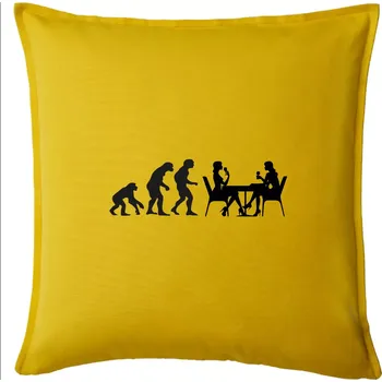 Polštář Evoluce vína ženy - Polštář 50x50 - 50x50 - Pouze potah ( Žlutá )