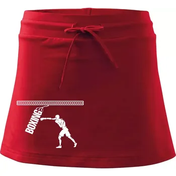 Dámská sukně Boxing boxer - Sportovní sukně - two in one - XL ( Červená )