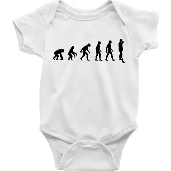 Kojenecký body Evoluce vína muž - Body kojenecké s krátkým rukávem - Krátký r. 12-18 měs ( Bílá )