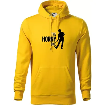 Pánská mikina Bachelor party - The horny one - Mikina pánská Cape s kapucí - XL ( Žlutá )