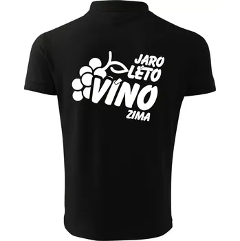 Pánská košile Jaro, léto, víno, zima - Polokošile pánská Pique Polo 203 - XL ( Černá )