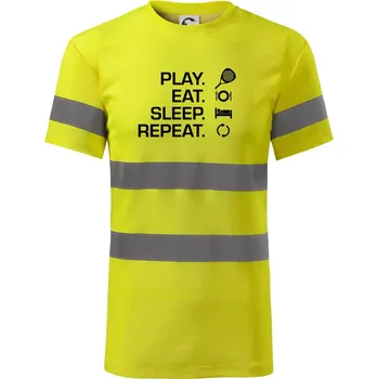 Pánské oblečení Play eat sleep repeat padel - Triko reflexní - HV PROTECT - S ( Neonově žlutá )