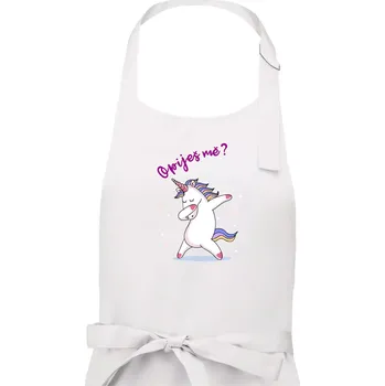 Kuchyňská zástěra Jednorožec Opiješ mě? - Pánská zástěra na vaření - Univerzální velikost ( Bílá )