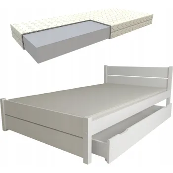 Postel Jednolůžková dřevěná postel EcoBeds 90x200 bílá