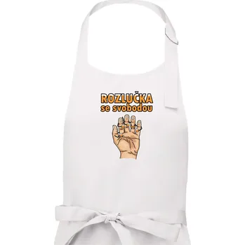 Kuchyňská zástěra Rozlučka se svobodou pivo - Pánská zástěra na vaření - Univerzální velikost ( Bílá )