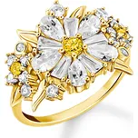 Thomas Sabo TR2335-414-4-54 Cocktailring Blume mit Steinen vergoldet Damen