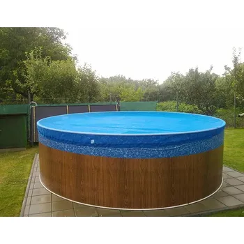 bazénová plachta Krycí síť modrá kruh průměr 3,8m na bazén 3,6m