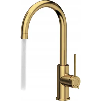 Vodovodní baterie Kuchyňská stojánková baterie Quadron JODIE SLIM Q LINE zlatá
