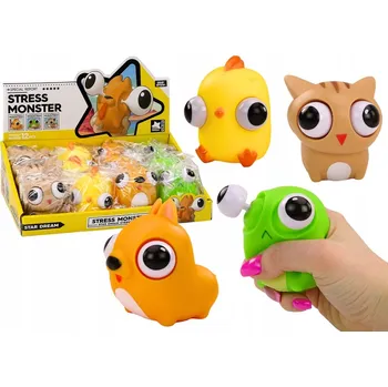 Hračka pro nejmenší Antistresová Hračka ZVÍŘÁTKO Mačkací Hračka Senzorická Hračka PEJSEK KUŘE KOČKA ŽÁBA