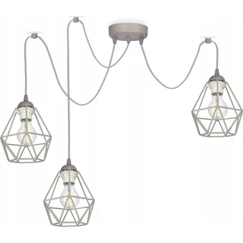 Závěsné svítidlo PAJĄK DRUCIAK OWAL 3 - barva ŠEDÁ