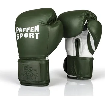 Boxerské rukavice Boxerské rukavice Paffen Sport PRO KLETT - olivové / bílé