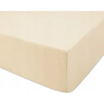 Prostěradlo Prostěradlo s gumou jersey 160x200 světle béžové