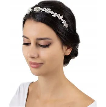 Ozdoba do vlasů SVATEBNÍ OZDOBA DO VLASŮ čelenka ZIRKONY - stříbrná barva -