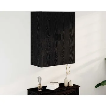 Komoda vidaXL Nástěnná skříň Černý dub 69,5 x 34 x 90 cm kompozitní dřevo [862939]