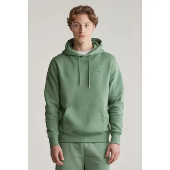 Pánské oblečení MIKINA GANT REG SHIELD HOODIE KALAMATA GREEN